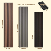 Panneau mural acoustique moderne en lattes de bois écologique sans formaldéhyde, absorption sonore en MDF de grade E0 pour usage commercial et entrepôt