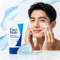 Nettoyant moussant hydratant au zinc pour homme, gel nettoyant visage, blanchissant, pour un nettoyage quotidien en profondeur