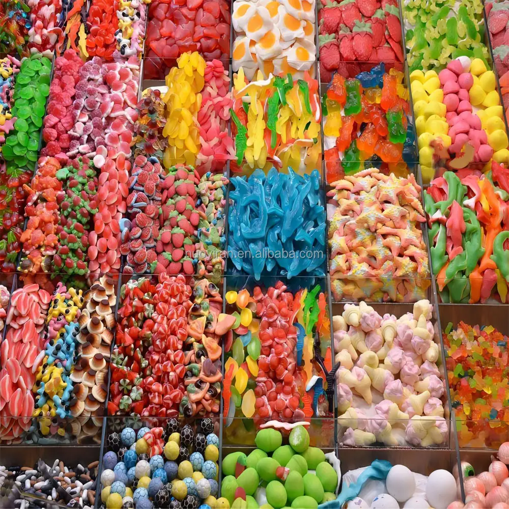 Fabrik großhandel individuelle Eigenmarken Frucht Gummi-Süßigkeiten Gummiwürmer Gummibär süßigkeiten