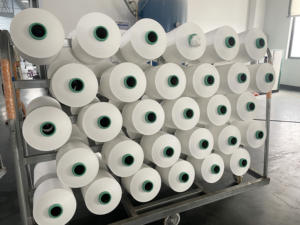 Kaynak fabrika AA kaplı iplik yüksek mukavemetli ACY SP/N 20D + 20D/24F dokuma için yumuşak Yoga kıyafeti - Product Image 4