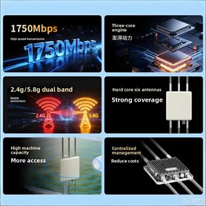 <span class=keywords><strong>Point</strong></span> d'accès WiFi extérieur Comfast CF-WA900 V3, couverture de 1 km de diamètre, 1750 Mbps, 802.11ac, <span class=keywords><strong>point</strong></span> d'accès sans fil haute puissance - Product Image 4