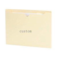 Porte-documents en papier kraft personnalisé, format A4, simple couche, classeur de documents, logo OEM, fabricant en gros