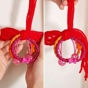 ProgiftSpace chaud lumineux <span class=keywords><strong>arc</strong></span>-<span class=keywords><strong>en</strong></span>-<span class=keywords><strong>ciel</strong></span> pépinière <span class=keywords><strong>licorne</strong></span> bébé fille cheveux <span class=keywords><strong>arc</strong></span> support bandeau organisateur pour tenture murale décor - Product Image 4