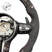 Volante Deportivo de Fibra de Carbono Forjado de 3 Radios Marca YZ al por Mayor, Colores de Costuras/Rayas Personalizables para F10 F20 F30 M3 M6