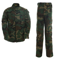 Costume uniforme tactique noir fourni en usine ensemble de vêtements d'entraînement de Style ACU veste et pantalon en Polyester Rip-Stop Style formel