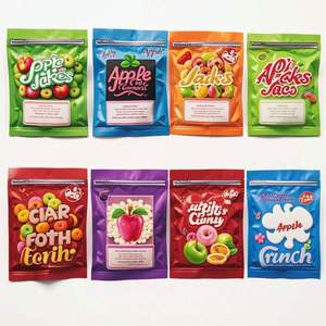 Custom Printed 3.5 Resealable Ziplock Flat Pouch Small Mylar <b>Bags</b> for Edible Candy <b>Cookie</b> Smell Proof Packaging Pet <b>Bags</b> - Product Image 1