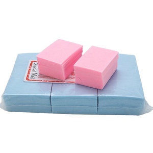 1000 pièces de cotons professionnels jetables colorés pour le nettoyage des ongles, 6*3.9cm, outil de dépose de vernis gel pour nail art, accepte le logo personnalisé - Product Image 1