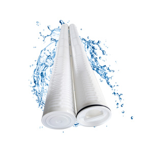 Élément filtrant plissé en PP de 40 pouces, 0,1 micron, série HFPP, cartouche filtrante à haut débit pour le traitement de l'eau industrielle - Product Image 1