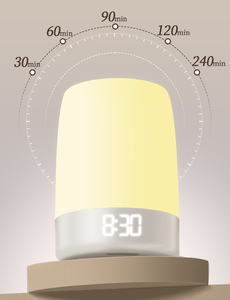 스마트 알람 시계 램프 화이트 노이즈 자연 사운드 박스 <span class=keywords><strong>5</strong></span> 타이머 화이트 노이즈 알람 시계와 무선 스피커 주변 조명 - Product Image 4