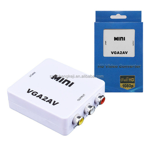 Venta caliente al por mayor 1080P VGA a RCA AV adaptador compatible <span class=keywords><strong>con</strong></span> modo PAL NTSC para PC portátil HD TV DVD <span class=keywords><strong>proyector</strong></span> VGA2AV convertidor <span class=keywords><strong>Coaxial</strong></span> - Product Image 1