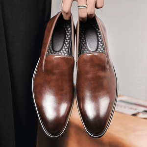 Zapatos de Vestir Clásicos con Suela Roja <span class=keywords><strong>para</strong></span> <span class=keywords><strong>Hombre</strong></span>, Cómodos, Duraderos, con Punta en Pico, <span class=keywords><strong>Mocasines</strong></span> Formales Sin Cordones - Product Image 2