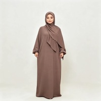 Abaya noire à capuche pour femme, manches chauve-souris, poignets smockés, tenue modeste, vêtement islamique musulman, longueur au sol, couvrante