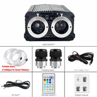 Kit d'éclairage de plafond professionnel RGBW à fibres optiques effet ciel étoilé avec moteur LED 16W et télécommande via application pour éclairage intérieur de voiture et de maison