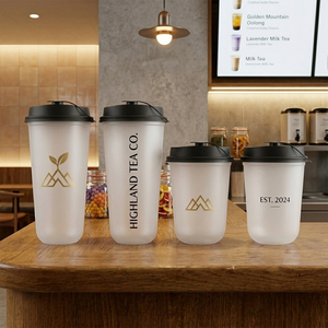 Vaso <span class=keywords><strong>de</strong></span> Té Boba en Forma <span class=keywords><strong>de</strong></span> U LOKYO, Fondo Redondo, PP, 500 ml, 700 ml, Vaso <span class=keywords><strong>de</strong></span> Plástico Desechable Esmerilado para Tiendas <span class=keywords><strong>de</strong></span> Té <span class=keywords><strong>de</strong></span> Burbujas <span class=keywords><strong>de</strong></span> Moda - Product Image 2