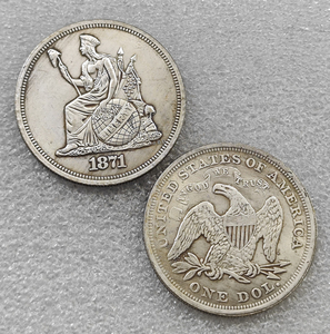 Monete Commemorative Stile Antico con Motivi Indiani e Dollari degli Stati Uniti 1870, <span class=keywords><strong>1871</strong></span>, 1872, 1873, Regali, Decorazione per la Casa - Product Image 3