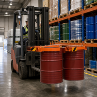 DG40 Grappin de levage robuste pour chariot élévateur, capacité 340 kg, pince à cerceau automatique pour fûts en acier de 55 gallons