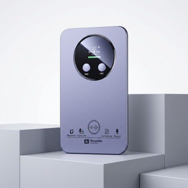 OEM ODM Mini Magnetic AI Voice Recorder ChatGPT-5 152 Languages Transcribe Mind Map Digital Dictaphone Wholesale