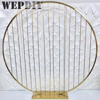 Haute qualité en acier inoxydable rond or cercle toile de fond arc fête de mariage décor extérieur et support qualité fête fournitures