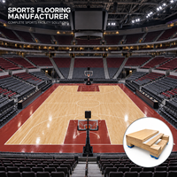 Project Grade Maple Solid Timber Flooring Durable Anti-Slip Basketball Volleyball Court Hardwood Gymnasium Floor Custom