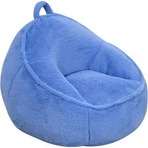 Fauteuil Poire pour Enfants Design Moderne Rembourré en Mousse Portable Canapé en Tissu Velours Coussin en Peluche Réglable 3 Ans+ - Product Image 5