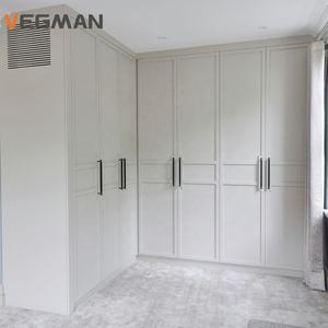 ตู้เสื้อผ้าบ้านแคนาดา รูปตัว L ตู้เสื้อผ้าเชคเกอร์สีขาวสไตล์โมเดิร์น - Product Image 1