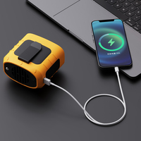 Ventilateur personnel AntarcChill 8000 mAh à clipser sur la ceinture, portable, avec lumière LED et batterie externe, mini ventilateur à suspendre à la taille