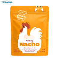 Sac de Stand-Up en plastique mat avec impression numérique pour aliments pour animaux de compagnie, pochette anti-odeur à fermeture éclair, sac d'emballage pour aliments pour poulets et animaux