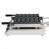 Machine à gaufres électriques commerciale 12 trous en acier inoxydable, 220V 50Hz, antiadhésive, pour snack-bars