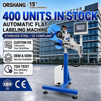 Máquina Etiquetadora Automática de Superficie Plana Orshang con PLC y Pantalla Táctil de Madera para las Industrias Alimentaria y Química