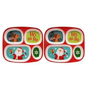 Plato navideño <span class=keywords><strong>de</strong></span> <span class=keywords><strong>melamina</strong></span> para niños, 4 secciones - Product Image 4