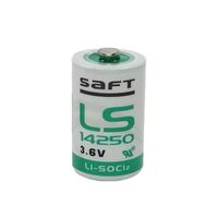 Batteries au lithium solide primaires cylindriques Li-SOCl2 3,7 V LS14250 1,2 Ah 4,32 Wh 1/2AA pour remplacement SAFT longue durée