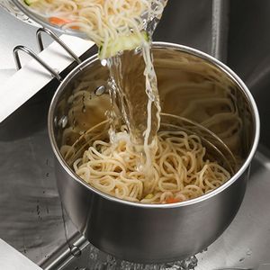 Colador de acero inoxidable engrosado, tazón para agua, tazón para lavar verduras y enjuagar arroz, cesta para arroz y verduras, cesta para frutas y - Product Image 3