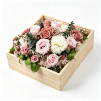 Décoration de Maison de Luxe, Centres de Table, Plantes Naturelles, Fleurs Éternelles Mixtes, Bouquet de Roses Conservées, Saint-Valentin, Fête des Mères