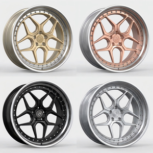 Jantes en aluminium forgé HBZHIGU Série Elite 2 pièces, finition champagne doré, lèvre polie, multi-rayons, garantie 5 ans - Product Image 6