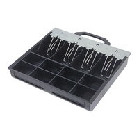 Tiroir-caisse USB moderne GSAN 405MM, petit tiroir-caisse RJ11/RJ12 avec 4 compartiments pour billets et 8 compartiments pour pièces de monnaie pour les magasins