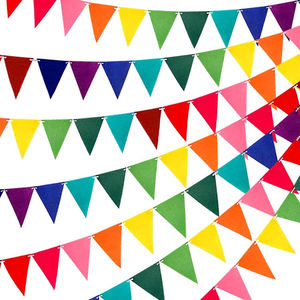 Banderoles en tissu feutre arc-en-ciel, <span class=keywords><strong>guirlande</strong></span> multicolore pour fête d'anniversaire, décoration de classe - Product Image 4