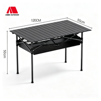 Table pliante réglable en hauteur, portable, pour camping, pique-nique, barbecue, stand commercial