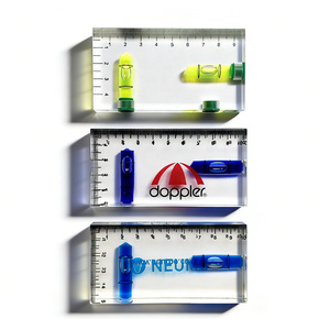 Полностью прозрачная двухсторонняя интегрированная мини-уровнемерная линейка, горизонтальный пузырьковый уровень, многофункциональный инструмент для дома, для воды и электричества - Product Image 1