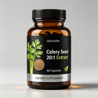 Capsules de graines de céleri en marque blanche, vente en gros, complément alimentaire à base de plantes, soutien quotidien au bien-être des adultes, fabricant OEM ODM
