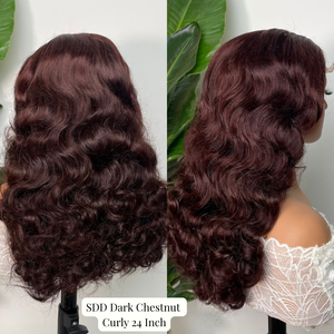Proveedor Destacado: Peluca Frontal de Encaje 13x4 Liso <span class=keywords><strong>Castaño</strong></span> Oscuro, Peluca con Cierre de Encaje HD, Pelucas Teñidas, Cabello Humano Sin Pegamento para Mujer - Product Image 2
