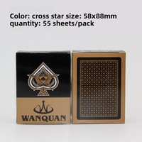 Jeu de cartes de poker PVC haut de gamme noir pur, toutes couleurs, imperméable, lavable, emballage personnalisé en boîte plastique transparente WAN QUAN