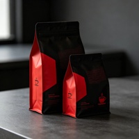 Sachets de café personnalisés en gros à huit soudures, pochettes d'emballage de café hermétiques à fermeture éclair pour grains et poudre de café