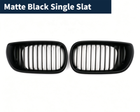 Pour BMW Série 3 E46 02-05 Grille de pare-chocs avant à double ou simple lamelle noir brillant ou mat, garniture de remplacement, accessoire