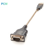 Cable convertidor USB a RS232 de 10 cm FTDI UC232R-10, adaptador USB-A macho a DB9 macho FT232RL para programación de PLC y equipos industriales