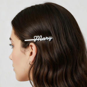 SongYi Özel İsimli Paslanmaz Çelik Tokalar Tatlı Stil Metal Saç Aksesuarları ve Süsleri - Product Image 3