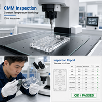 Puce microfluidique acrylique personnalisée usinée CNC pour applications de diagnostic POCT sur puce, dispositif médical PMMA PEEK POM