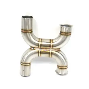 Pour Triumph Bonnevile T100 <span class=keywords><strong>T120</strong></span> Bobber 900 1200 2017 2018 2019 <span class=keywords><strong>2020</strong></span> Échappement Moto Milieu Tuyau Moto Slip on - Product Image 4