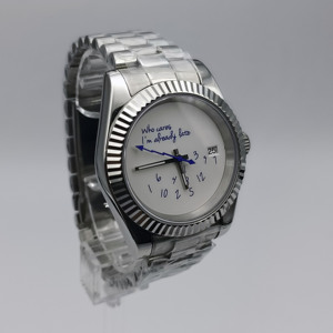 36/39MM Who Cares <b>I</b> <b>AM</b> Already Late <b>Watch</b> Automatic Mechanical Men <b>Watch</b> Waterproof Wristwatch - Product Image 5