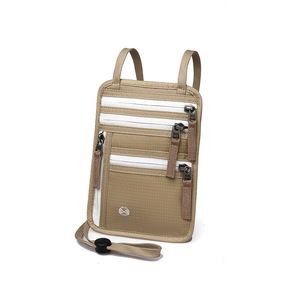 Venta al por mayor de moda duradero colgante cuello pasaporte titular bolsa RFID mensajero solo hombro billete cuello cartera - Product Image 5