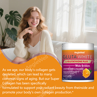 Aeglewell Approvisionnement d'Usine OEM Poudre de L-Glutathion Plus Vitamine C Collagène Éclaircissant pour la Peau